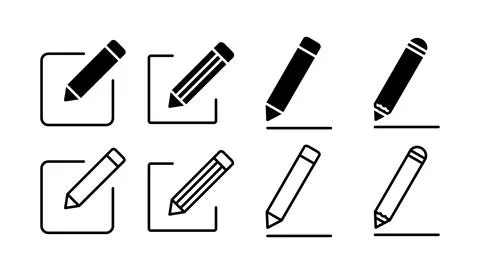 Edit icon vector. edit document sign and symbol. pencil Illustrazione stock