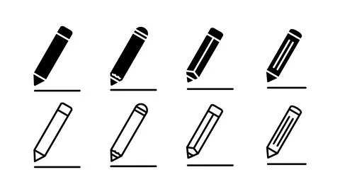 Edit icon vector. edit document sign and symbol. pencil Stock Illustration