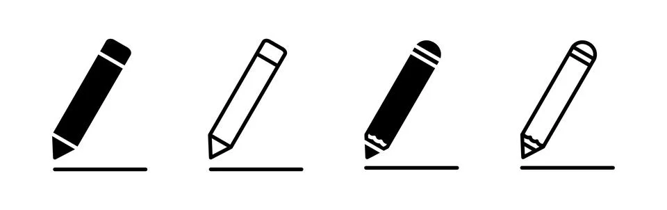 Edit icon vector. edit document sign and symbol. pencil Stock Illustration