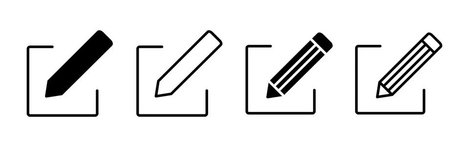 Edit icon vector. edit document sign and symbol. pencil Stock Illustration
