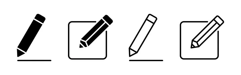 Edit icon vector. edit document sign and symbol. pencil Stock Illustration