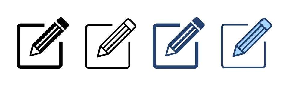 Edit icon vector. edit document sign and symbol. edit text icon. pencil. si.. Illustrazione stock