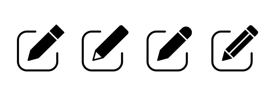 Edit icon vector. edit document sign and symbol. edit text icon. pencil. si.. Illustrazione stock