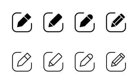 Edit icon vector. edit document sign and symbol. edit text icon. pencil. si.. Stock Illustration