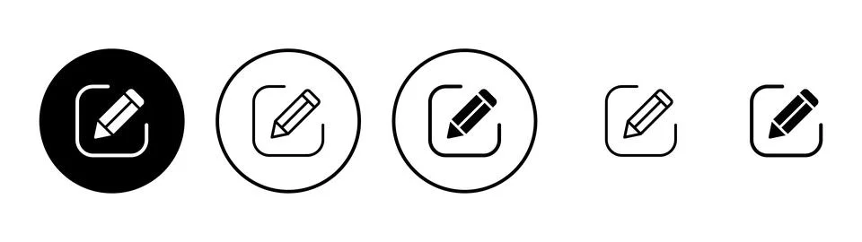 Edit icon vector. edit document sign and symbol. edit text icon. pencil. si.. Illustrazione stock