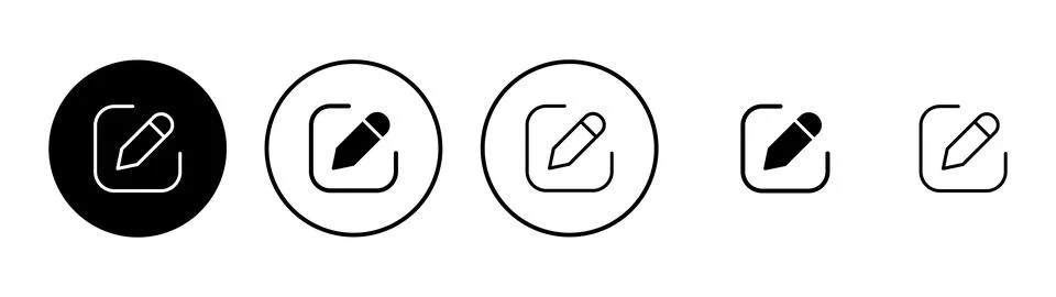 Edit icon vector. edit document sign and symbol. edit text icon. pencil. si.. 库存插图