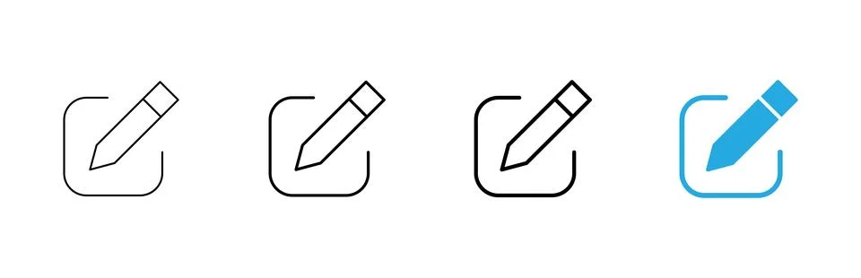Edit icon vector. edit document sign and symbol. edit text icon. pencil. si.. Illustrazione stock