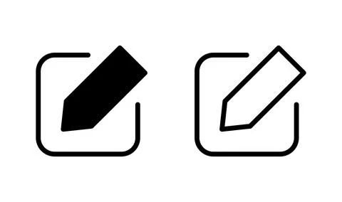 Edit icon vector. edit document sign and symbol. pencil Stock Illustration
