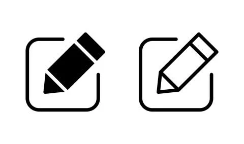 Edit icon vector. edit document sign and symbol. pencil Stock Illustration