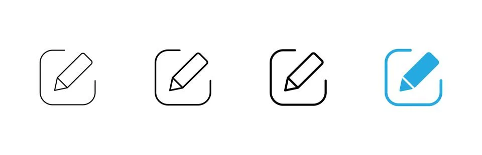 Edit icon vector. edit document sign and symbol. edit text icon. pencil. si.. Ilustración de archivo