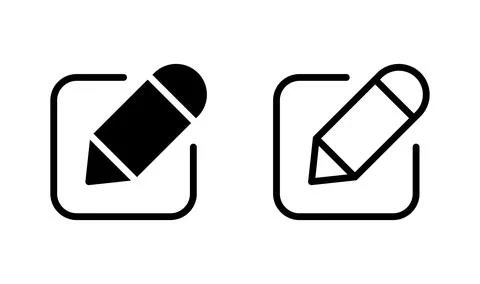 Edit icon vector. edit document sign and symbol. pencil Ilustración de archivo