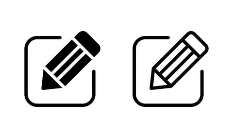 Edit icon vector. edit document sign and symbol. pencil Stock Illustration