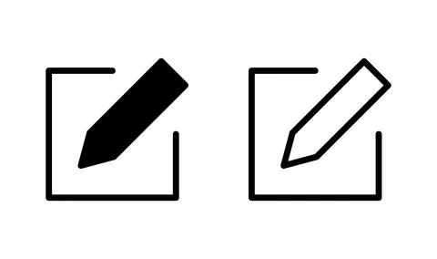 Edit icon vector. edit document sign and symbol. pencil Stock Illustration