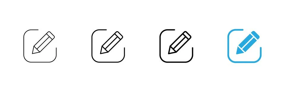 Edit icon vector. edit document sign and symbol. edit text icon. pencil. si.. Stock Illustration