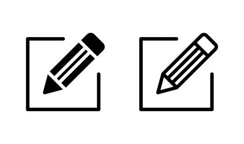 Edit icon vector. edit document sign and symbol. pencil Illustrazione stock