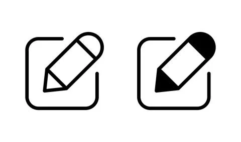 Edit icon vector. edit document sign and symbol. pencil Stock Illustration