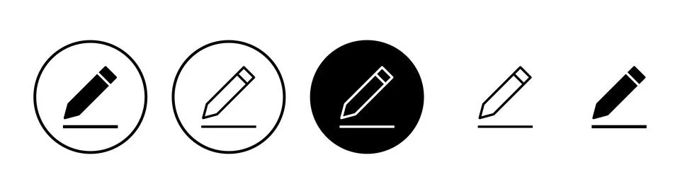 Edit icon vector isolated on white background. Pencil icon. sign up Icon ve.. Stock Illustration