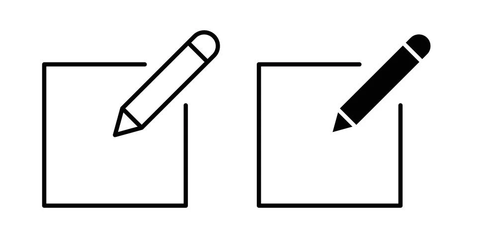 Edit icon vector, symbol, logo illustrations Stock Illustration