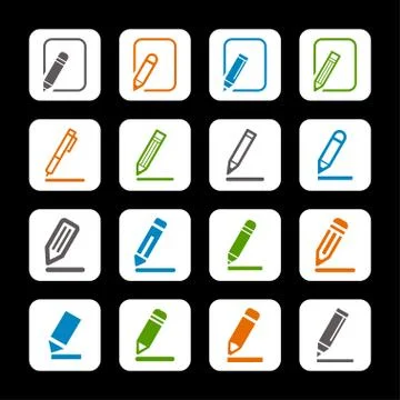 Edit icons Stock Illustration