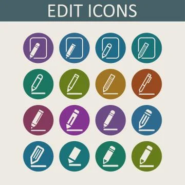 Edit icons Stock Illustration