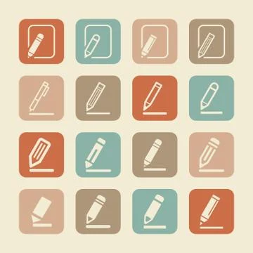 Edit icons Illustrazione stock