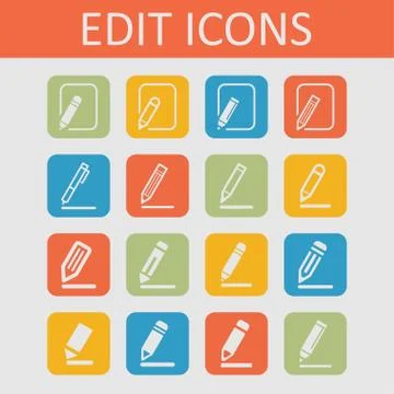 Edit icons Stock Illustration