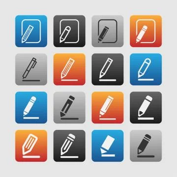 Edit icons Stock Illustration