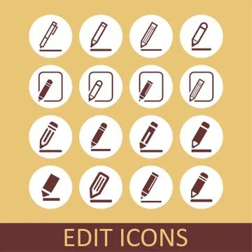Edit icons Stock Illustration