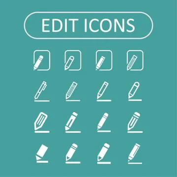 Edit icons Stock Illustration