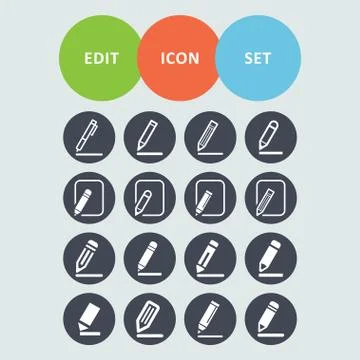 Edit icons Stock Illustration