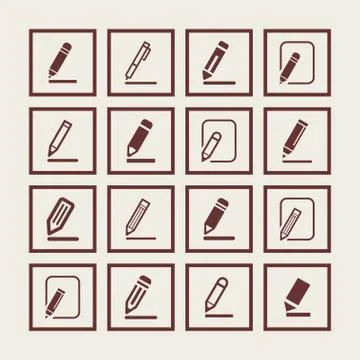 Edit icons Stock Illustration