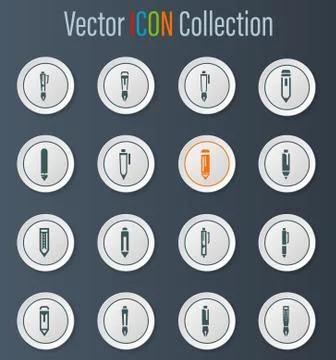 Edit icons set Stock Illustration
