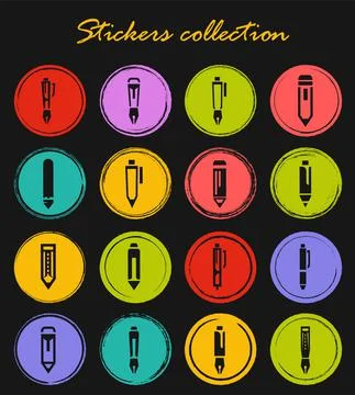 Edit icons set Stock Illustration