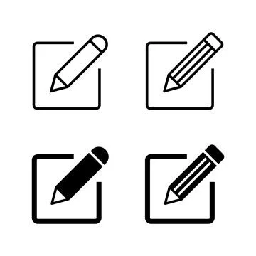 Edit icons vector. edit document sign and symbol. edit text icon. pencil. s.. Stock Illustration