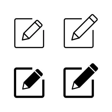 Edit icons vector. edit document sign and symbol. edit text icon. pencil. s.. Ilustración de archivo