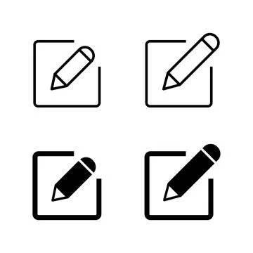 Edit icons vector. edit document sign and symbol. edit text icon. pencil. s.. Illustrazione stock