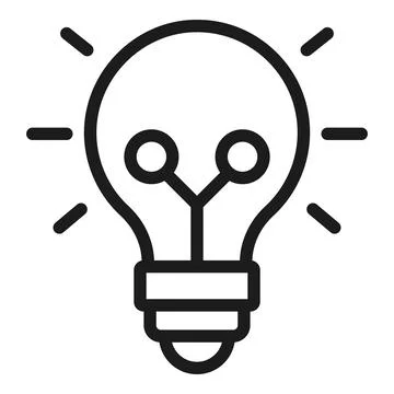 Edit idea icon outline vector. Stroke tool Illustrazione stock