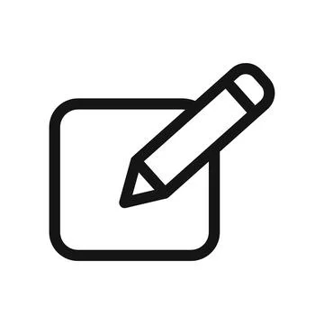 Edit Image Icon black and white vector sign Stock Illustration