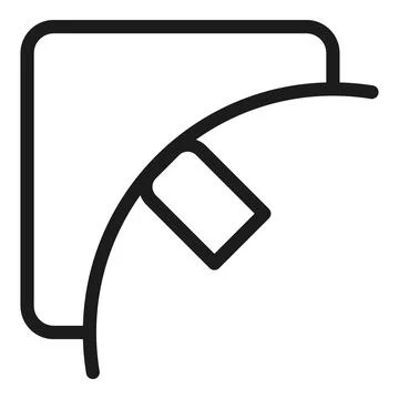 Edit image tool icon outline vector. Digital stroke Illustrazione stock