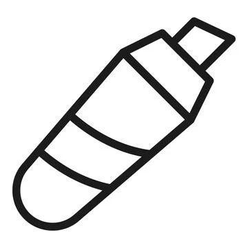 Edit knife icon outline vector. Stroke tool Stockillustratie