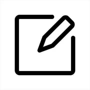 Edit line icon vector illustration isolated on white background Stock Illustration