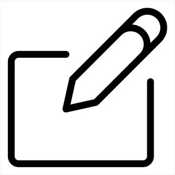 Edit line icon vector illustration isolated on white background Stock Illustration