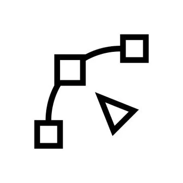 Edit Path by Nodes Icon  Stock Illustration