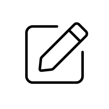 Edit Pencil Draw Writing Note Icon Isolated Vector Stock Illustration