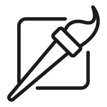 Edit pencil icon outline vector. Stroke tool Illustrazione stock