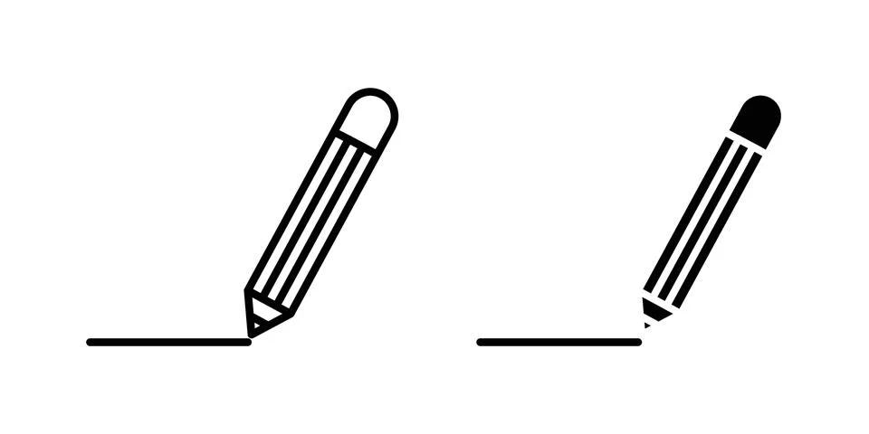Edit pencil icon vector design illustrations Stock Illustration