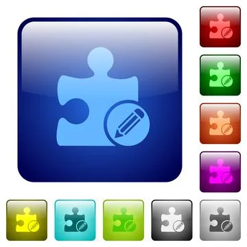 Edit plugin color square buttons Stock Illustration