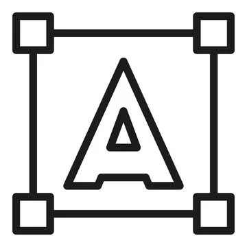 Edit point icon outline vector. Data interface Illustrazione stock