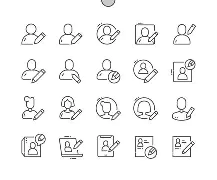 Edit profile. Avatars for user interface. Ilustração Stock