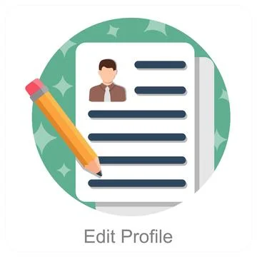Edit Profile Stock Illustration